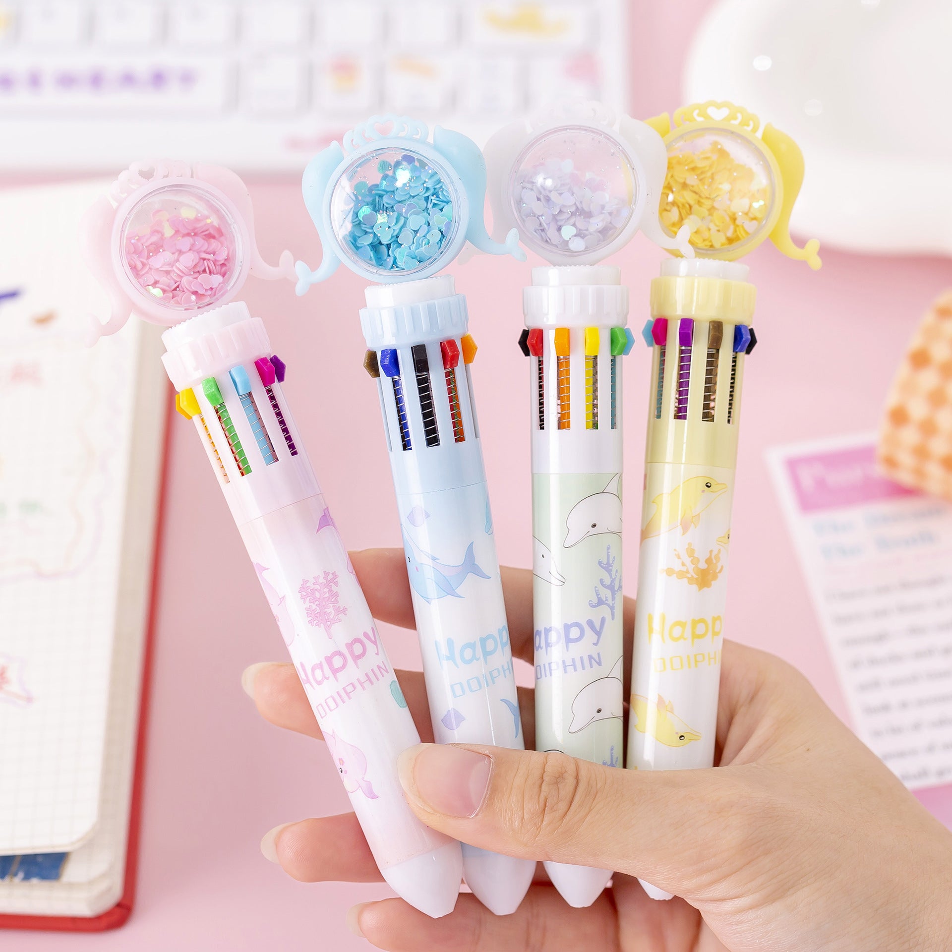 Wholesale Plastic Glitter Butterfly Rabbit Ten Color Beads